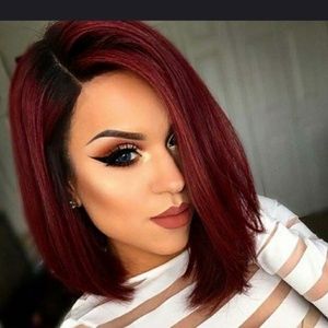 Short bob red wig
